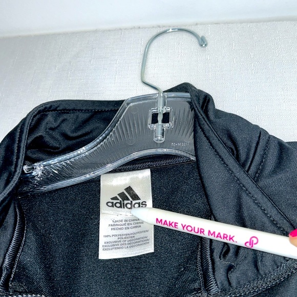 Adidas Youth XL Classic Black & White Track Jacket - Picture 3 of 6
